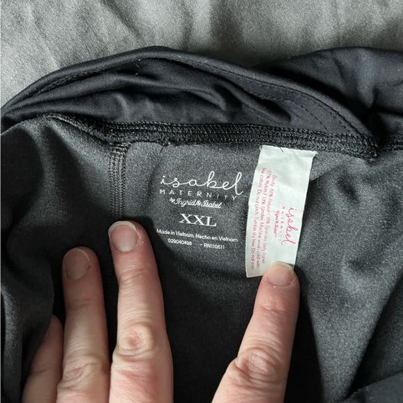 Isabel Maternity Active Legging Grey Crossover Belly Band - Picture 5 of 7